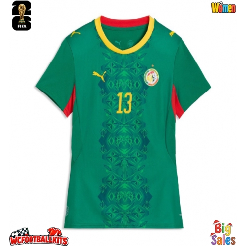 Senegal Iliman Ndiaye #13 Replica Away Stadium Shirt for Women World Cup 2026 Short Sleeve